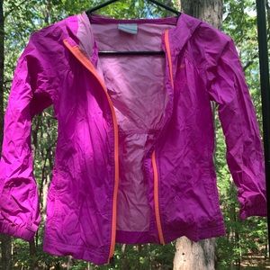Columbia Rain jacket for little girls bright pink